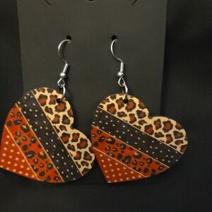 Wild Heart Leopard Print Earrings